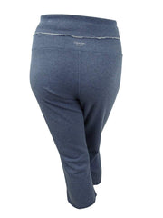 Performance Plus Size Logo Flared Cropped Pants Blue 1X by Calvin Klein – Cotton, Blue, Model Calvin Klein Performance Plus Size Logo Flared Cropped Pants