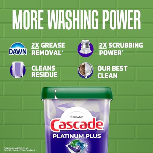 Cascade Lemon / 47 Count (Pack of 1) / 1 Dishwasher Detergent