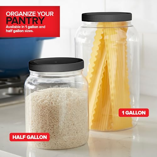Stock Your Home 1 Gallon / 1.0 / Black Food Jars & Canisters