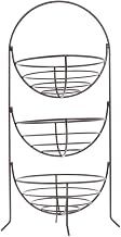 HUBERT Merchandising Display Rack 3 Tier Espresso Metal 14" L 10" W x 26" H