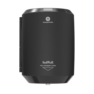 SofPull Junior Centerpull Paper Towel Dispenser by GP PRO () by Georgia-Pacific – Junior Capacity, Plastic, Black, Model 58008