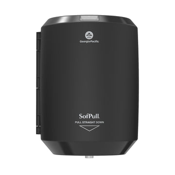 SofPull Junior Centerpull Paper Towel Dispenser by GP PRO () by Georgia-Pacific – Junior Capacity, Plastic, Black, Model 58008
