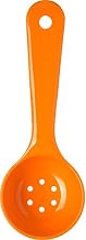 CFS 496324 Perforated Short Handle Portion Control Spoon, 2.5 oz, Orange