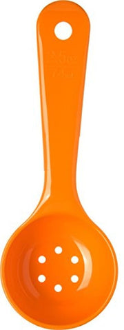 CFS Perforated Short Handle Portion Control Spoon by Carlisle FoodService Products – 2.5 fluid_ounces, Orange, Model 496324