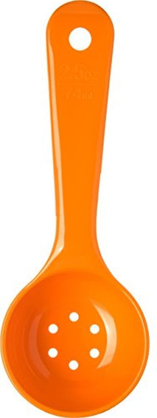 CFS Perforated Short Handle Portion Control Spoon by Carlisle FoodService Products – 2.5 fluid_ounces, Orange, Model 496324