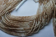 LKBEADS 13.5 Inches Strand, AAA Natural Imperial Brown Topaz Faceted Rondelles, Size 3mm Code-HIGH-53177