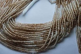 LKBEADS 13.5 Inches Strand, AAA Natural Imperial Brown Topaz Faceted Rondelles, Size 3mm Code-HIGH-53177
