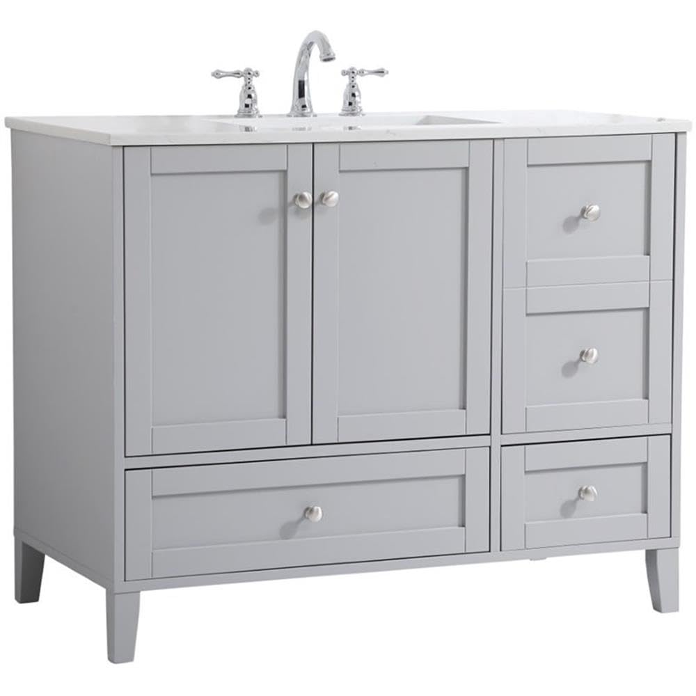 Elegant Decor 42" - Single / Grey / Traditional Bathroom Vanities