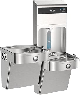 Elkay Pro VR Bottle Filling Station & Bi-Level ADA Cooler, Lead, SS