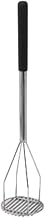 Winco 5" x 24 1/2" Black Plastic Potato Masher, Round with Handle
