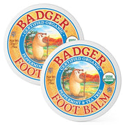 Badger 0.75 Ounce (Pack of 2) / Peppermint & Tea Tree / 2 Foot Creams & Lotions