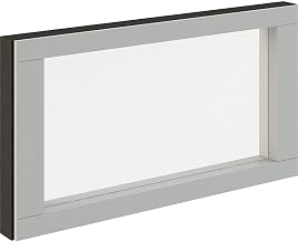 Global Industrial Modular Partition Stacking Panel with Glass, 30"W x 16"H