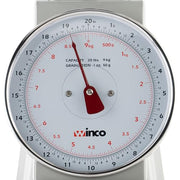 Winco 20 Pound / 8" / White, Steel Scales