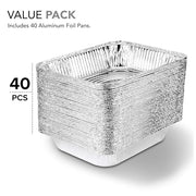 Stock Your Home 40 Pack / Silver / 96.0 ounces Disposable Cookware