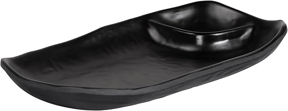 G.E.T. Enterprises JW4031-B 7 1/2" x 4 1/2" Black Tray | Dishwasher safe, Shatterproof, Great for Cafeteria Meals, School Lunches, Entrees and Sides