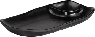 G.E.T. Enterprises JW4031-B 7 1/2" x 4 1/2" Black Tray | Dishwasher safe, Shatterproof, Great for Cafeteria Meals, School Lunches, Entrees and Sides