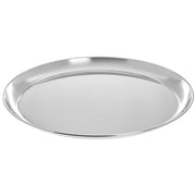 Round Serving Tray - 12" Dia by HUBERT – Large, Stainless Steel, Silver