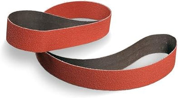 Sanding Belt, 4 in W, 132 in L, Coated, Ceramic, 36 Grit, Extra Coarse, 984F, Maroon - 1 Each