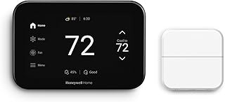 Honeywell Home X8S Premium Smart Wi-Fi Thermostat with Sensor, Black | Video Doorbell Access, Humitity Control, 5" Touchscreen, Energy Star, Works with Alexa, Matter, Apple, Google