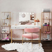 TOV Furniture 25.6"L x 22.5"W / Mirror / Classic Vanities & Vanity Benches
