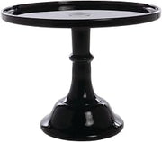 Vintage Black Raspberry Glass Cake Stand - 9"Dia x 7"H