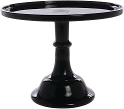 Vintage Black Raspberry Glass Cake Stand - 9"Dia x 7"H