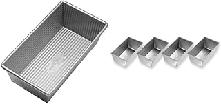 USA Pan Bread Loaf Pan (1 Pound) and Mini Loaf Pan Set of 4