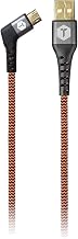 USB-A to Angled Micro-USB Charge & Sync Cable-6' (Black/Orange)