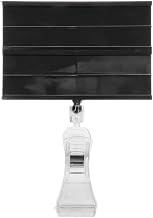 HUBERT 2-Channel Produce Track Sign with Clear Clip Black - 4" L x 2 5/8" H, 6 per Bag