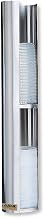 San Jamar Lid Dispenser, Wall Mount Storage for Cup Covers in Commercial or Home Kitchen, Compatible with 12 - 24 Oz Lids, 23.5" Long, 1 Count, Stainless Steel