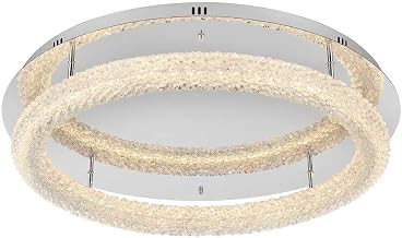 ELEGANT Lighting Bowen 29.5 inch LED Flush Mount in Chrome