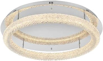 ELEGANT Lighting Bowen 29.5 inch LED Flush Mount in Chrome