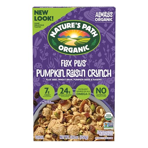 Nature's Path Pumpkin Raisin Crunch / 12.3 Ounce (Pack of 12) / Flax Pumpkin Raisin Crunch Cold Cereal