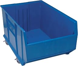 Quantum QUS998MOB Plastic Storage Stacking Hulk Container, 36-Inch by 24-Inch by 20-Inch, Blue, Case of 1