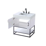 Caroline Bathroom Vanity White by Lighting Design – Wood, White, Model VF29230WH