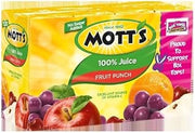 Motts Fruit Punch 100 Percent Juice, 6.75 Ounce - 32 per case.