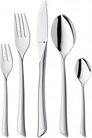 WMF Virginia Cutlery Set 30 Pieces for 6 People Cromargan Protect Stainless Steel Partially Matt Extremely Scratch-Resistant Inset Knife Blade Dishwasher Safe Cake Fork
