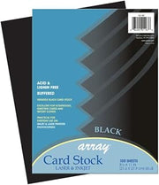 Pacon Heavyweight 65 lb. Card Stock, Classic Black, 8.5" x 11", 100 Sheets/Pack, Case of 10 Packs, 1000 Sheets Total