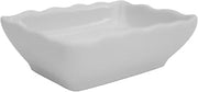 CAC China SHA-32 Sushia 3-1/4-Inch by 2-3/8-Inch by 1-Inch Super White Porcelain Rectangular Sauce Dish, Box of 48