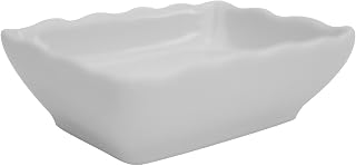 CAC China SHA-32 Sushia 3-1/4-Inch by 2-3/8-Inch by 1-Inch Super White Porcelain Rectangular Sauce Dish, Box of 48