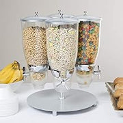 Cal-Mil 3514-4-39 Rotating Platinum Turn and Serve Dispenser, 17.75" Height, 13.5" Width, 13.5" Length