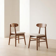 Wooden Dining Chairs with Cushioned Seat Set of by Starlight Canyon Home – Wood, Beige, Pack of 2