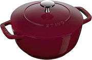STAUB Wa-NABE Medium Double Handed Pot, 7.1 inches (18 cm), Oven-safe, Bordeaux