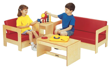 Living Room 4 Piece Set by Jonti-Craft – Onesize, Wood, Red, Pack of 4, Model 0380JC