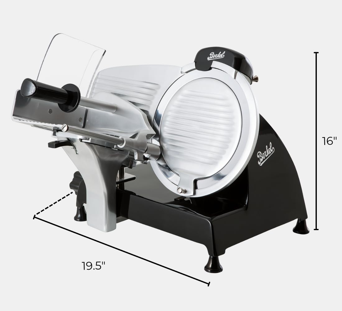 Red Line 250 Electric Slicer by Berkel – Red Line 250, 10" Blade, 7.0 cubic_inches, Aluminum Alloy Steel, Black, Model 624416-RSEGM0U00000N