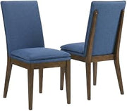 Starlight Canyon Home Upholstered Dining Chair with Cushion Set of 2, Walnut-Leg Wooden Kitchen Chairs for Dining Room Table, Brown
