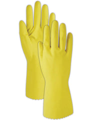 MAGID ComfortFlex 15 Mil Flock-Lined Latex Cleaning Gloves, 144 Pairs, 626