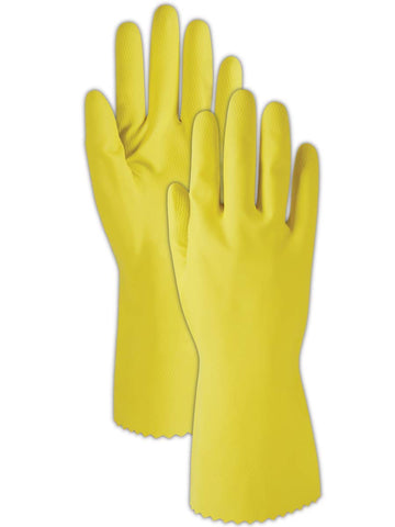 MAGID ComfortFlex 15 Mil Flock-Lined Latex Cleaning Gloves, 144 Pairs, 626