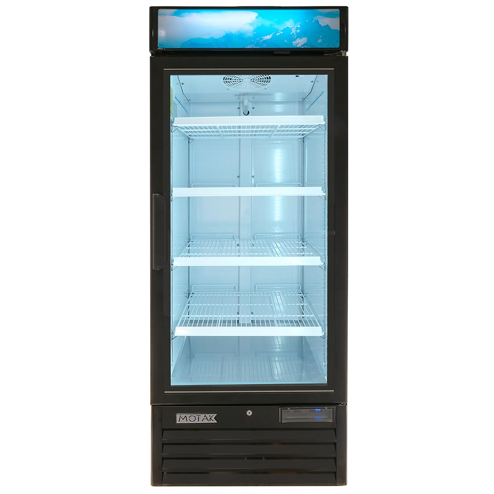 28 3/10" One Section Display Freezer w/Swing Doors - Bottom Mount Compressor by MOTAK – 29.90x36.70x83.10, In Description, Check Images, Model MGD-1DF-26-HC