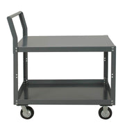 Two Shelf Unassembled Heavy Duty Service Cart by Global Industrial – 12-Gauge Steel, Grey, Model 752248